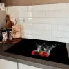 Aardbeien - Fruit - Water - Zwart - Rood Inductie beschermer vinyl 3mm klein -sfeer3
