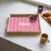 Gestreept - Roze - Chéri Dienblad Rechthoek middel -sfeer2