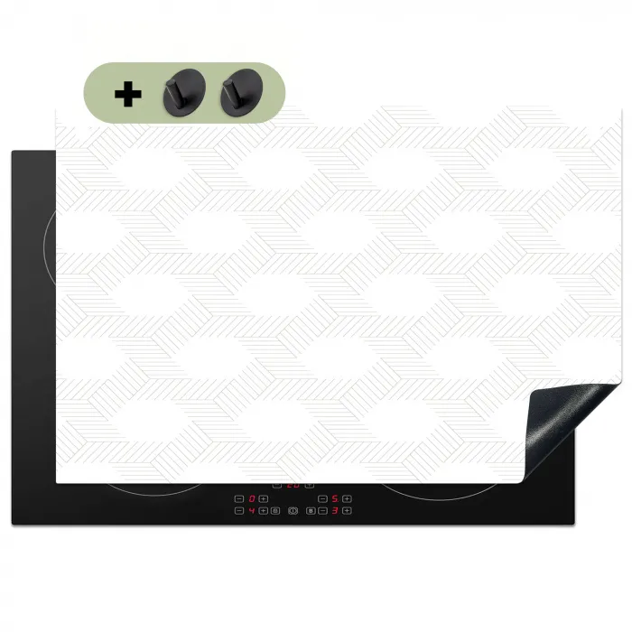 Grafisch - Patroon - Modern Inductie beschemer met haakjes klein 777 -3d