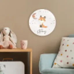 Quotes - Waterverf - Be strong - Kinderen - Vos - Dieren Wandcirkel kunststof plaat 5mm dik klein -tsfeer1_kind