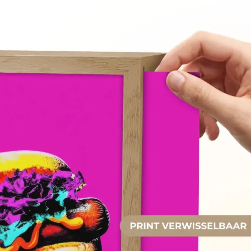 Hotdog - Roze - Retro Light Box met batterij (Wandlamp) middel -USP_websiteprintNL