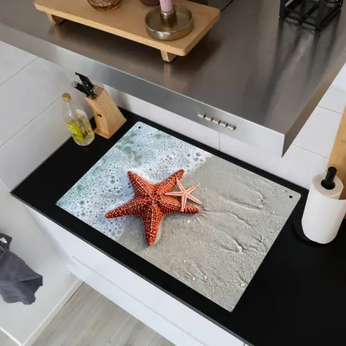 Zeester - Strand - Zee Inductie beschemer met haakjes klein -sfeer1