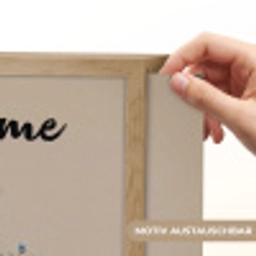 Panda - Blauwe bloemen - Zachtheid Light Box met batterij (Wandlamp kind) middel -USP_websiteprintDE