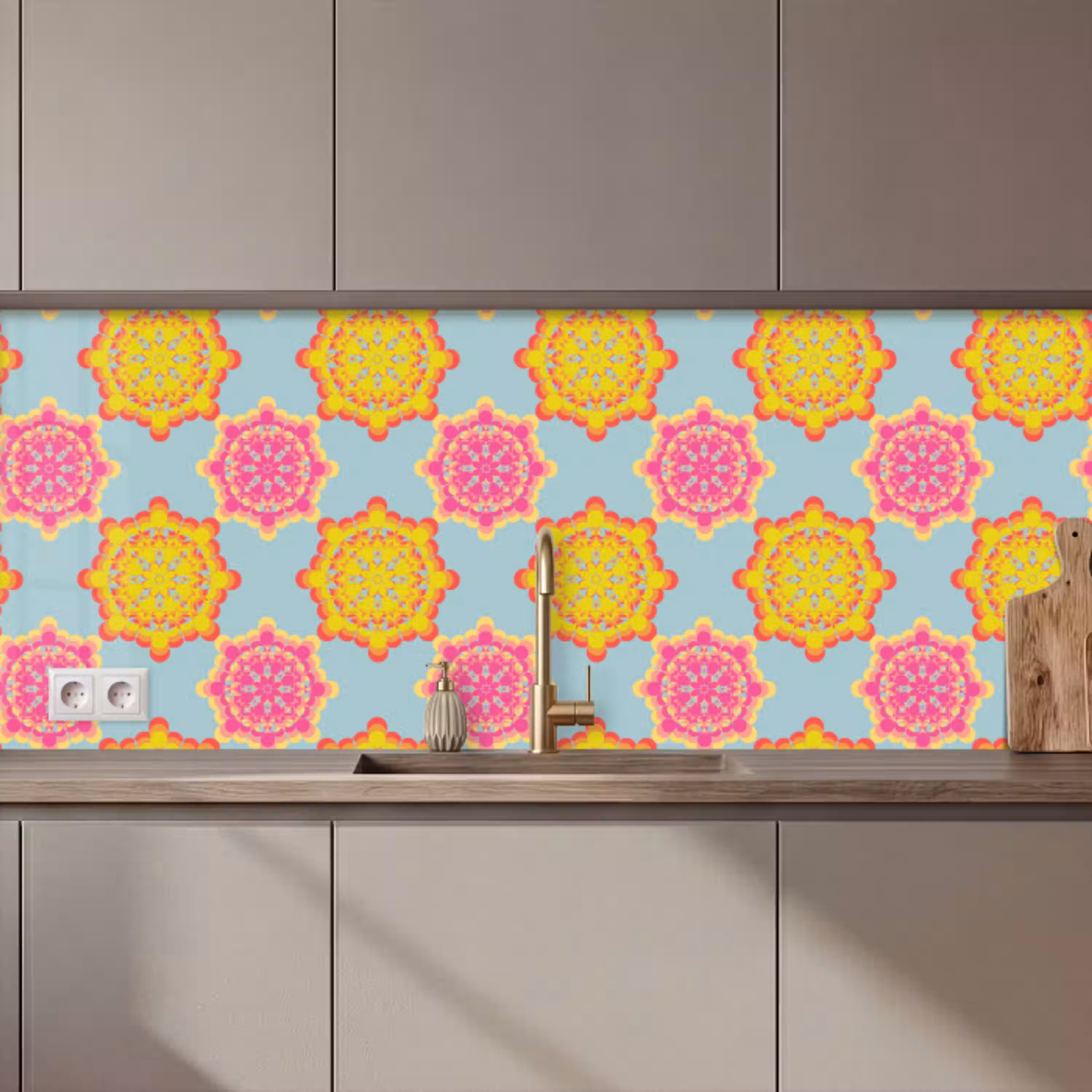 Flower Power - Design - Hippie keuken achterwand 2 middel 871 zz_3dshopping