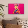 Kameel - Bloemen - Kimono - Waaiers canvas 2cm klein -sfeer1