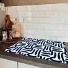 Abstract - Modern - Blauw Inductie beschermer vinyl 3mm klein 276 -sfeer3