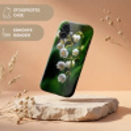 Bloemen - Wit - Bladeren - Lelietjes Toughcase MagSafe Apple iPhone 17 klein -USP_RandenV_DE