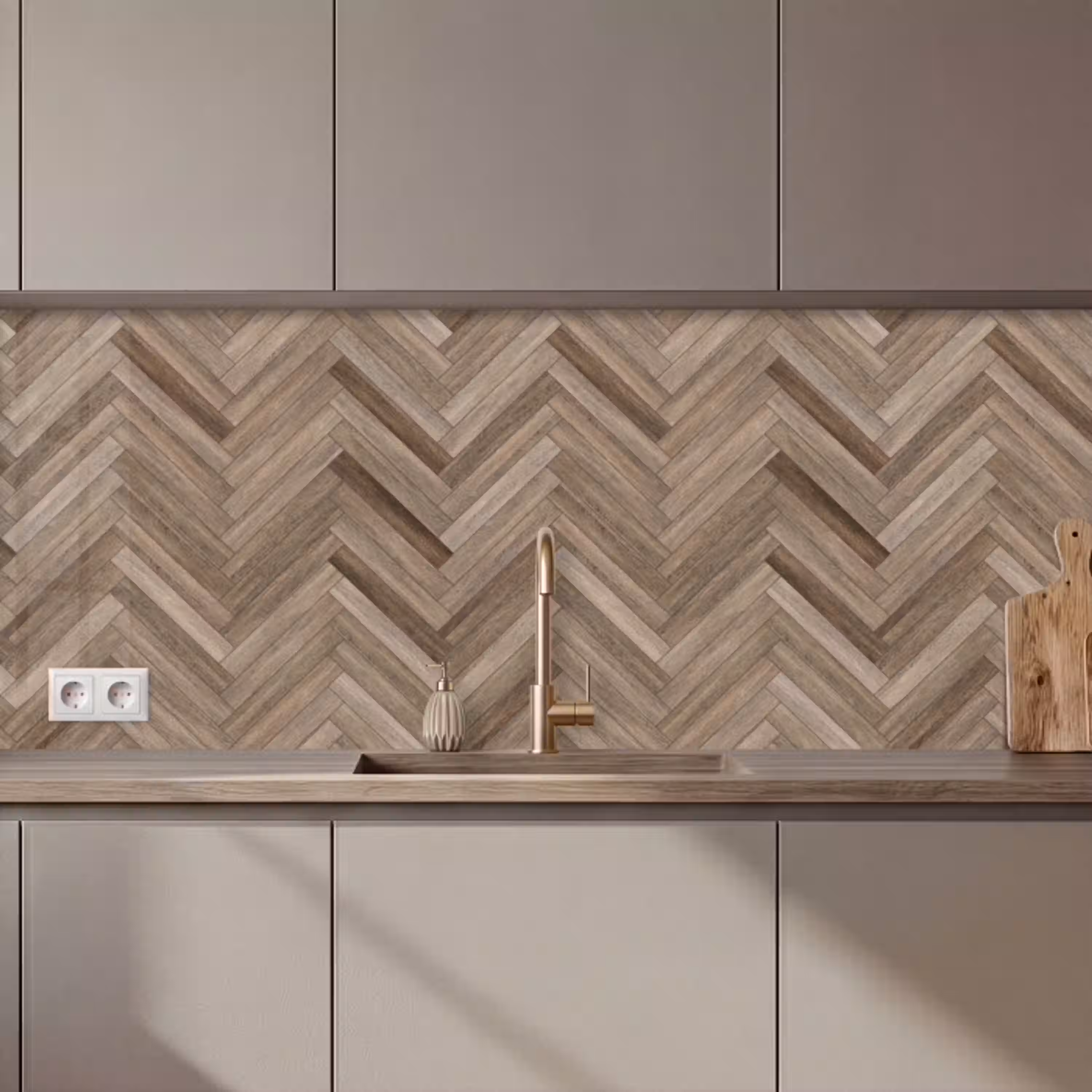 Patronen - Hout - Bruin keuken achterwand 2 middel 871 zz_3dshopping