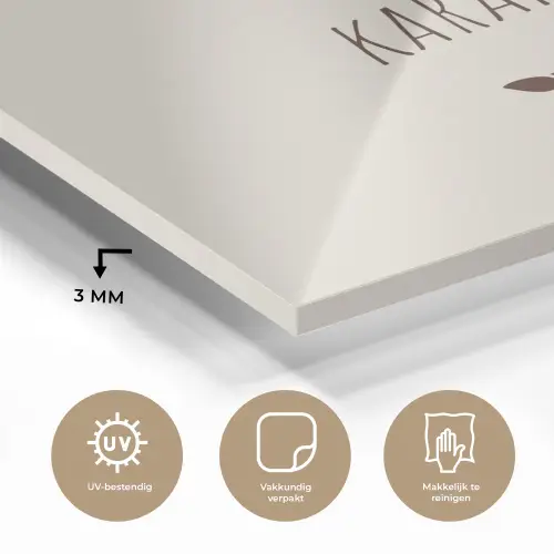 Bruin - Minimalistisch - Quote - Zomer plexiglas 5mm klein -sfeer2