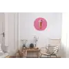Hoorntje - Schepijs - Roze Wandcirkel aluminium klein -woonkamer
