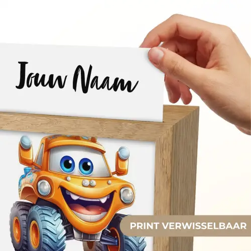 Auto - Oranje - Jongen - Kind Light Box met kabel (Kinderlampje) klein -USP_websiteprintNL