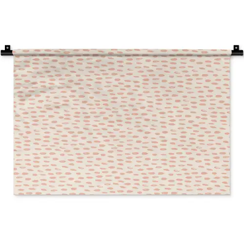 Rondjes - Patroon - Roze Wandkleed katoen klein 269 -zz3d