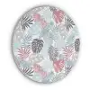 Bladeren - Jungle - Pastel - Tropisch Akoestische PET Vilt - Rond klein -3d