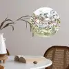 Jungle - Bus - Dieren - Kinderen - Planten Wandcirkel behangsticker klein -sfeer3
