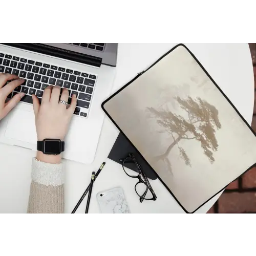 Boom - Oosterse stijl - Landschap laptophoes neopreen klein -bureau