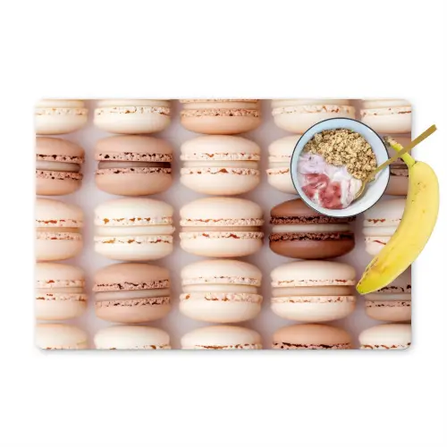 Macarons - Beige - Bruin Placemat vinyl groot -zzzproduct_Kitchenyeah-website