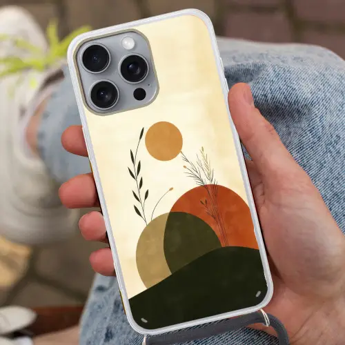 Planten - Abstract - Vormen Hoesje iPhone 16 Pro Max met koord klein -sfeer3