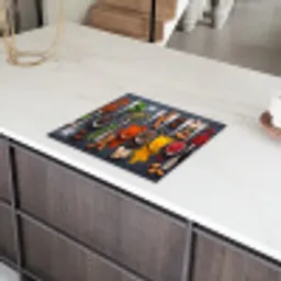 Kruiden - Lepels - Culinair - Kleurrijk - Sfeervol Inductie beschermer vinyl 3mm middel -sfeer8