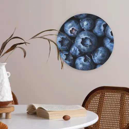 Bessen - Blauw - Fruit Akoestische PET Vilt - Rond klein -sfeer3
