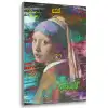Meisje met de parel - Johannes Vermeer - Neon Textielframe zilver middel -3d