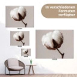 Katoenbol - Minimalistisch - Wit tuinposter los doek klein -Xsfeer9_DE