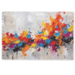 Abstract - Schilderij - Kleurrijk - Dynamisch Deurmat klein -zkaufland3d