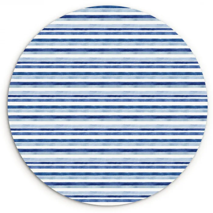 Frans - Citroen - Strepen - Blauw Wandcirkel plexiglas klein 852 -3d