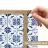 Patroon - Tegel - Blauw Light Box met batterij (Wandlamp) middel 907 -USP_websiteprintNL