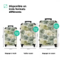 Bladeren - Botanisch - Groen NBS - Handbagage koffer - Volwassenen Unisex middel zzzzzzVergelijking_3FR