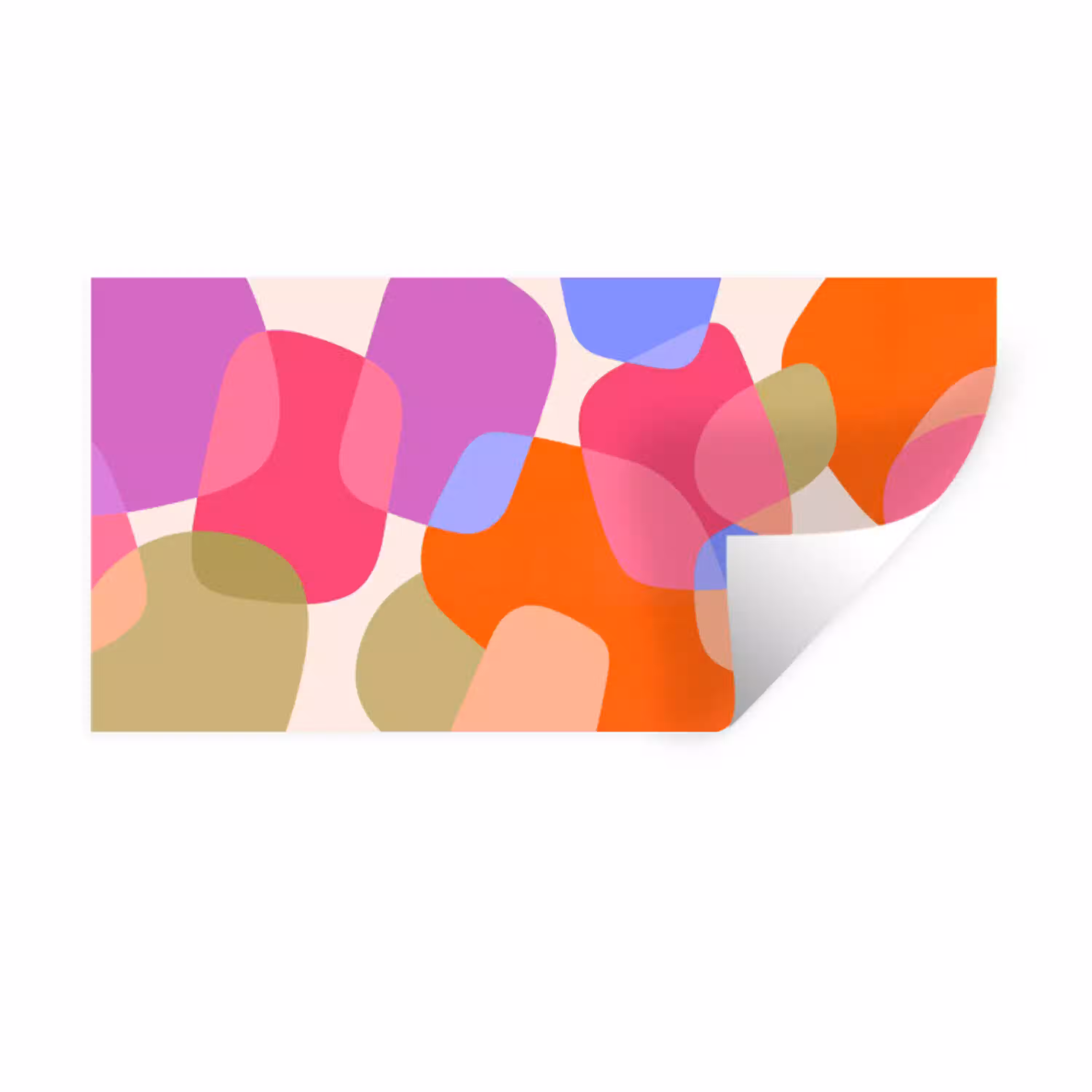 Abstract - Vormen - Modern - Kleurrijk Muursticker klein -3d