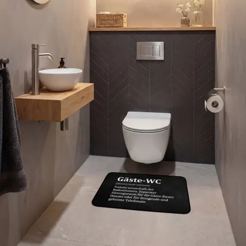Quotes - Gäste-wc - Definitie - Zwart - Spreuk WCmat klein -sfeer2