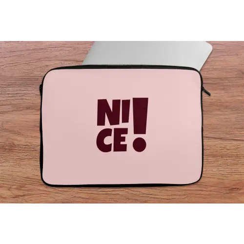 Nice - Uitroepteken - Roze laptophoes neopreen klein -tafel