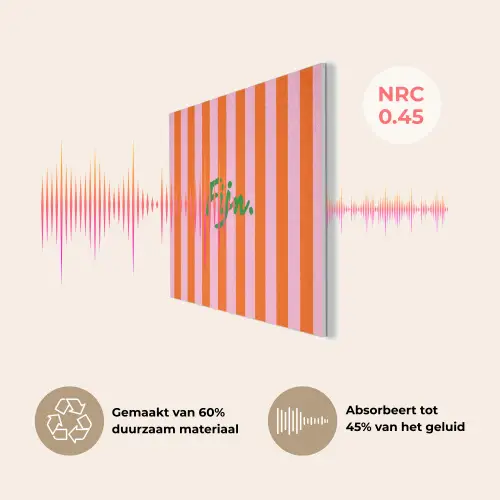 Patroon - Oranje - Fijn - Strepen PET vilt klein -USP_NL