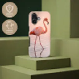 Flamingo - Water - Roze Toughcase MagSafe Apple iPhone 17 klein -USP_PrintM_FR