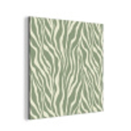 Zebra - Motief - Groen aluminium wit klein 46 -3d