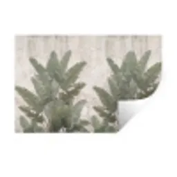 Bananenbladeren - Beton - Groen Muursticker klein -3d