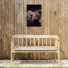 Bloemen - Vintage - Pastel - Zwart - Boeket Tuinposter op houten frame 2 cm dik klein -sfeer4