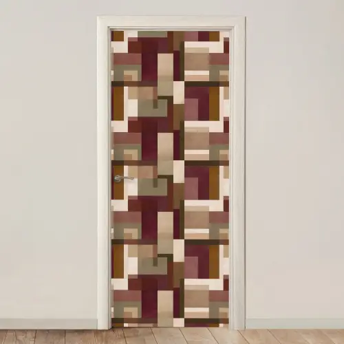 Modern - Geometrie - Kleurrijk deurposter klein 289 -3d_beige