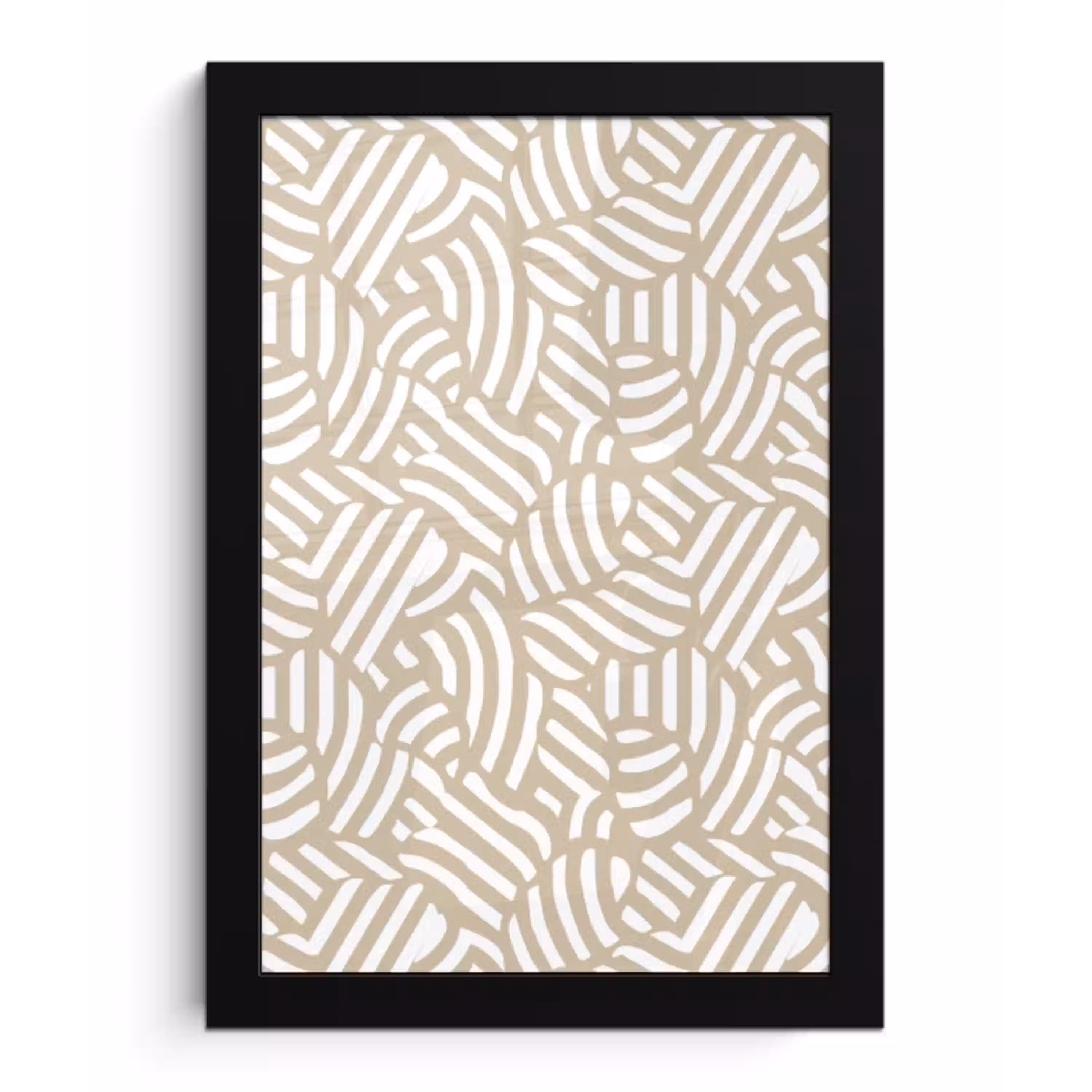 Abstract - Modern - Beige fotolijst zwart zonder passe partout klein 224 -3d