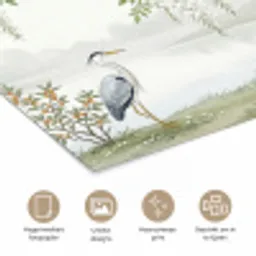 Reiger - Landschap - Groen poster papier klein -closeup_NL