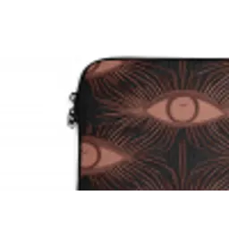 Boheems - Oog - Bruin laptophoes neopreen klein 279 -detail