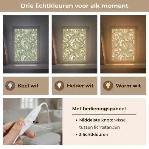 Abstract - Textuur - Groen Light Box met kabel (Tafellamp) klein 925 -USP_lichtkleurNL