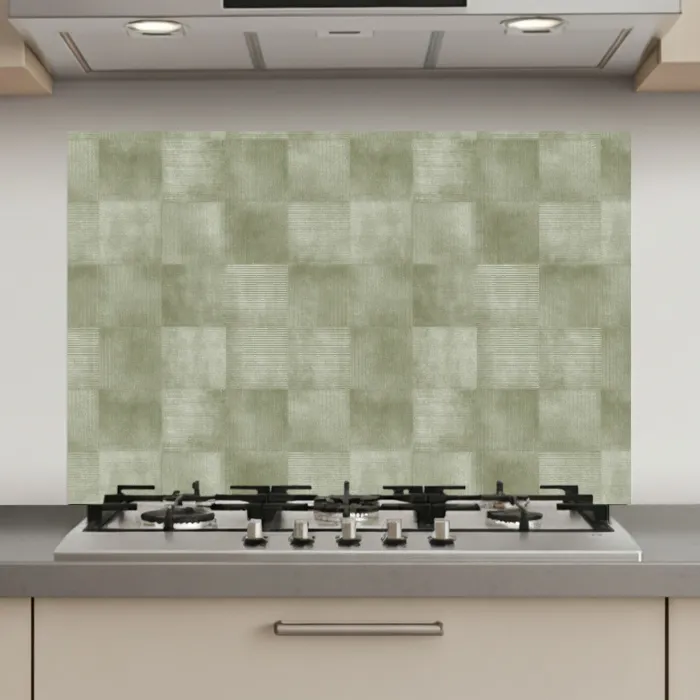 Vlakken - Rustiek - Groen keuken achterwand spatscherm klein 900 -3d_website