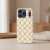 Bloemen - Patroon - Beige Telefoonhoesje iPhone 17 Pro klein 878 -sfeer2