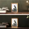 Silhouet - Vrouw - Surfplank - Water Light Box met kabel (Tafellamp) klein -sfeer3