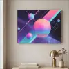 Cirkels - Vlakken - Abstract - Blauw Textielframe zwart klein -sfeer2