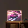 Raceauto - Roze - Neon Light Box met batterij (Wandlamp kind) middel -sfeer1_kind