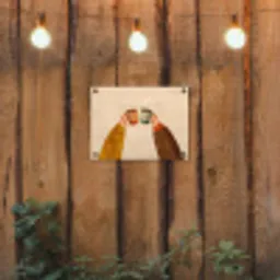 Illustratie - Mokken - Proosten - Bruin tuinposter los doek klein -sfeer1