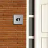 RVS - Metaal - Traditioneel Naambord geborsteld aluminium Vierkant middel sfeer3-S