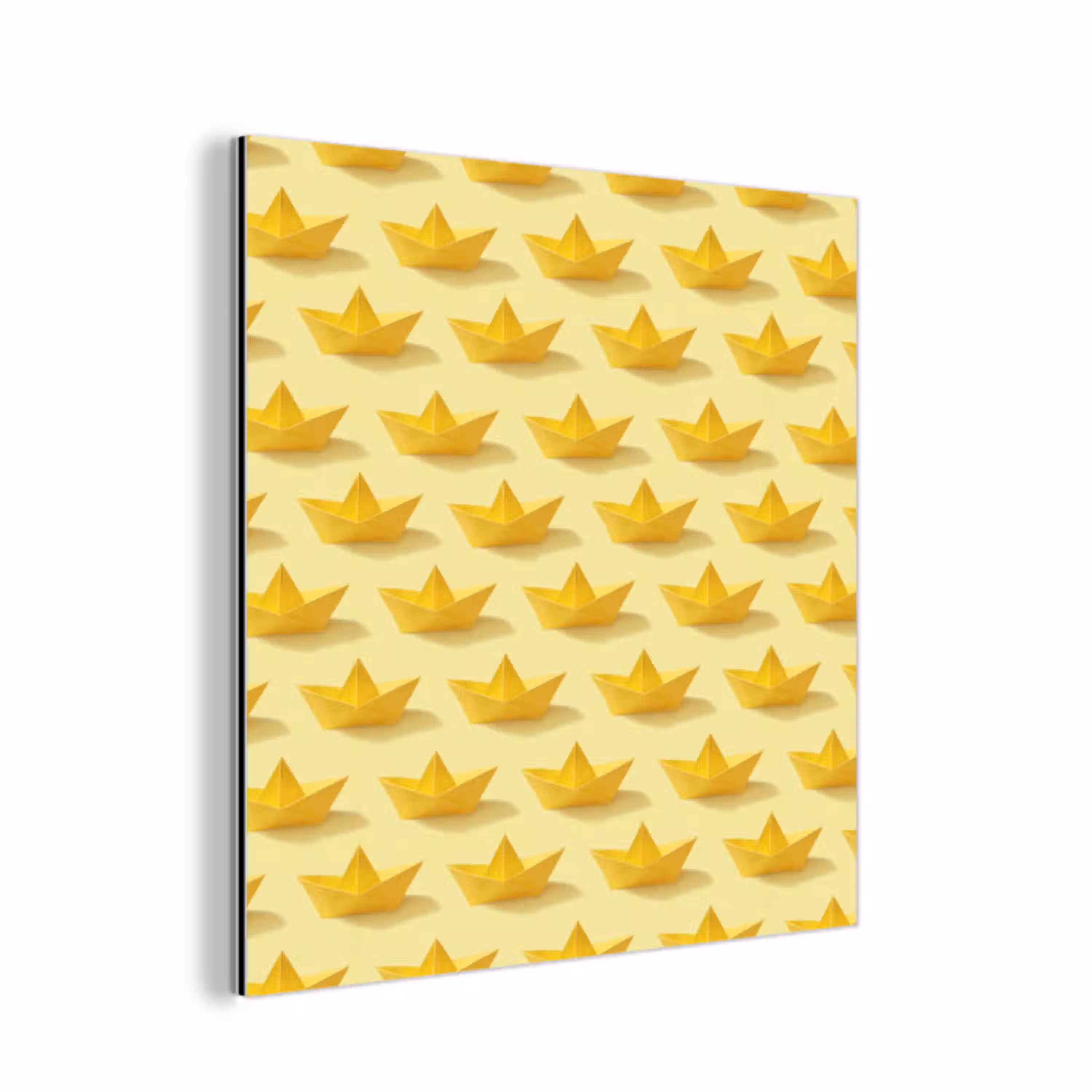 Bootjes - Origami - Creatief - Geel aluminium wit klein 46 -3d